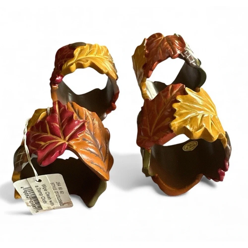 Fall Turkey Thanksgiving Napkin Holders Set Of‎ 7 New